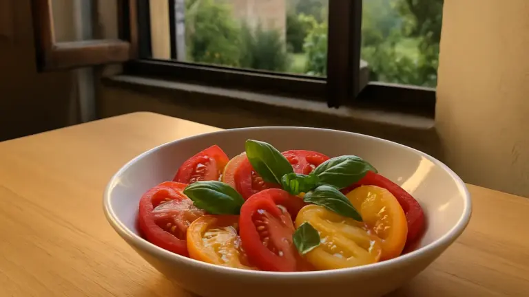 Pomodori la sera: perché il problema non è l’orario ma cosa ci mangi insieme