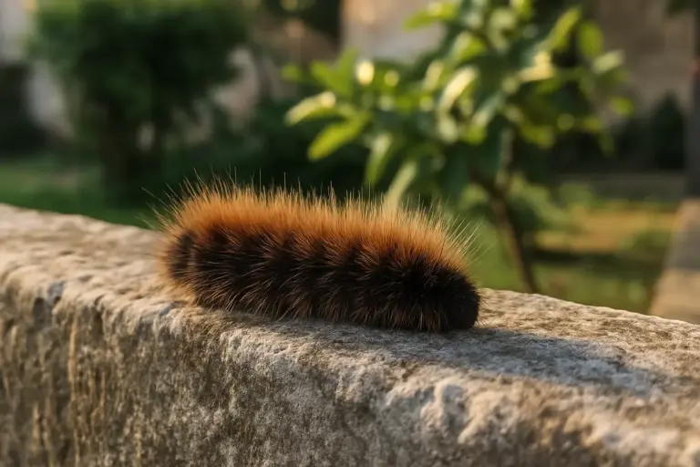 Bruco “peloso” trovato in giardino: toccarlo è un rischio vero